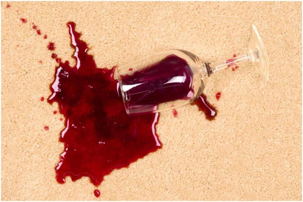 spilled red wine on carpet