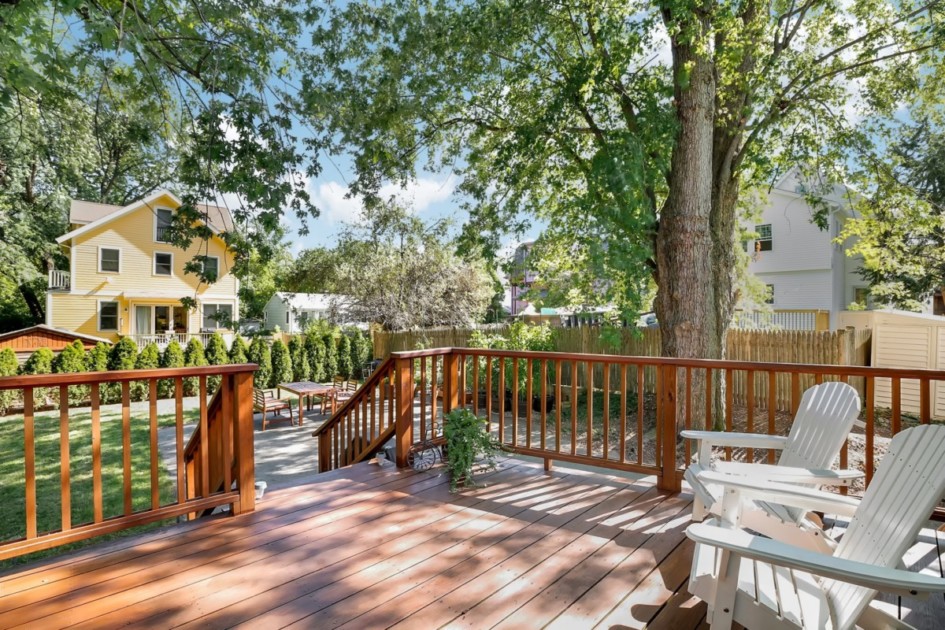 A wood deck addition in the backyard like this one is a top home improvement in Austin