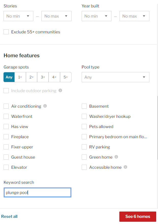How to use the keyword search on Redfin