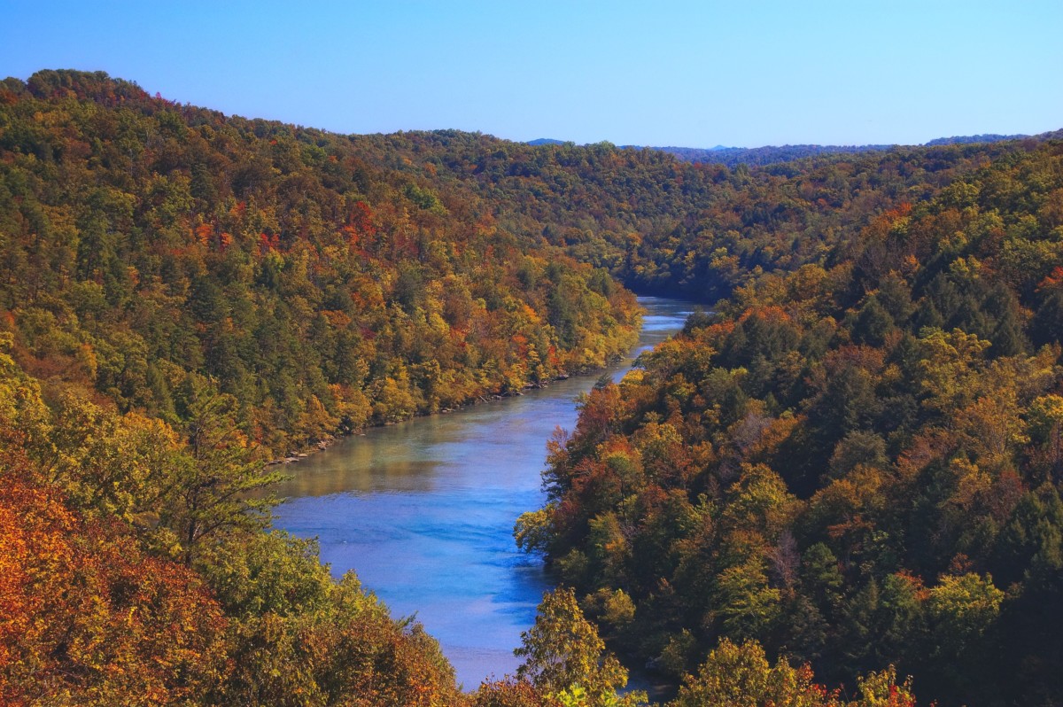 river in kentucky during fall 
