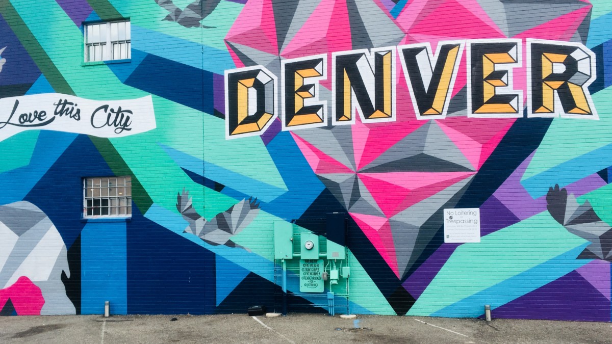 mural on wall in affordable denver suburb