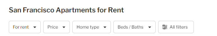 searching for rentals in san francisco