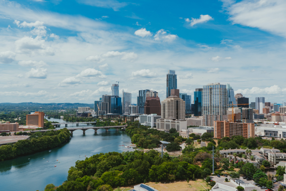 A panoramic view of Austin's skyline