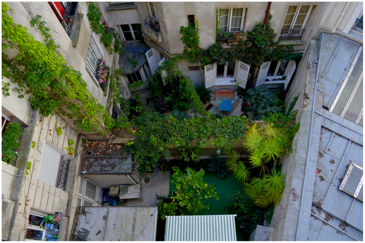 garden apartment overhead view