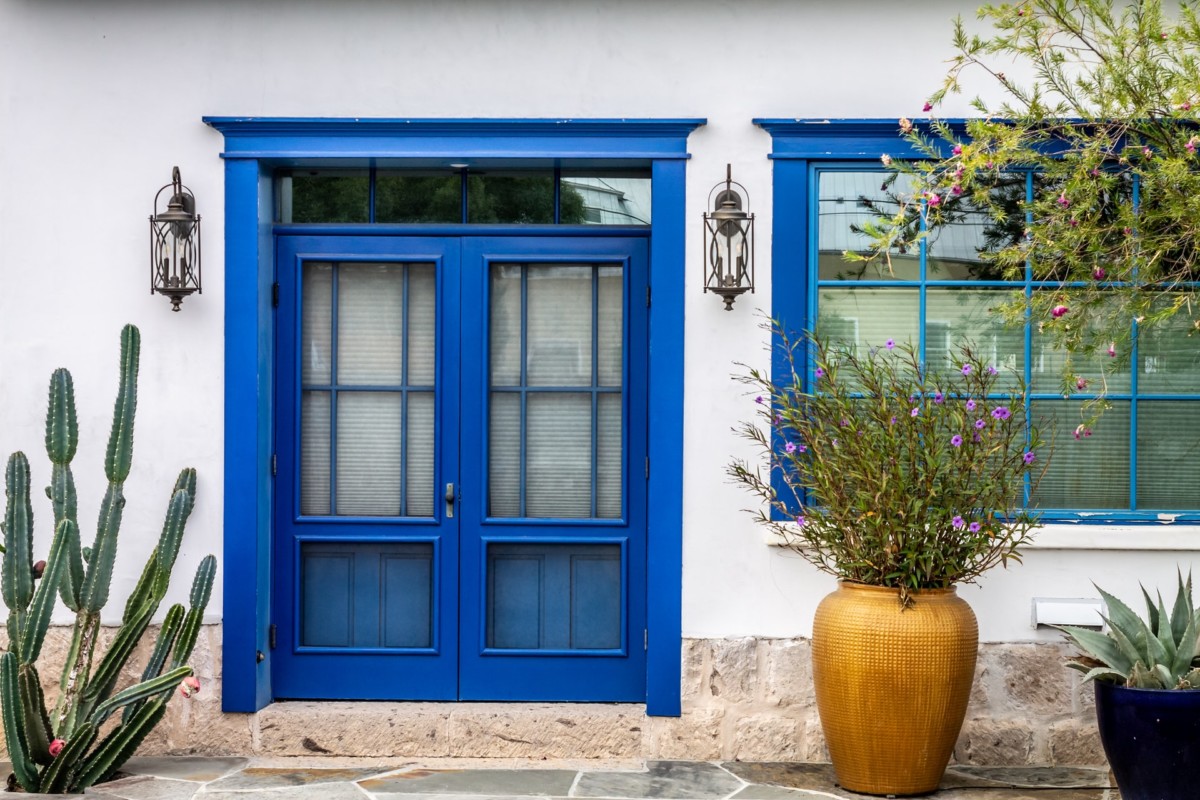 Blue door Tucson house