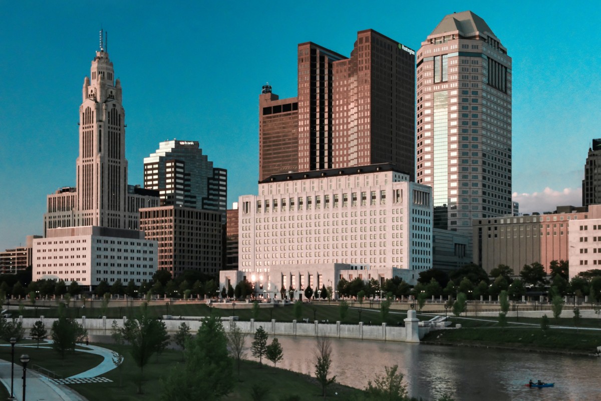 view of columbus ohio skyline during the day time