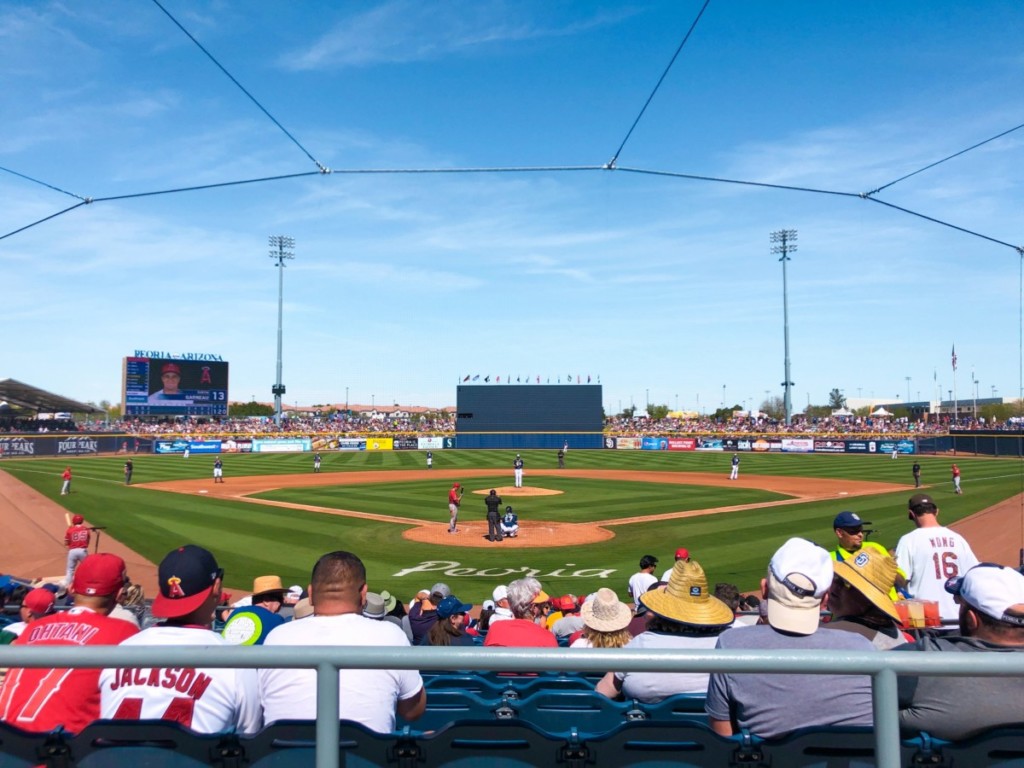 peoria sports complex baseball field on sunny clear day