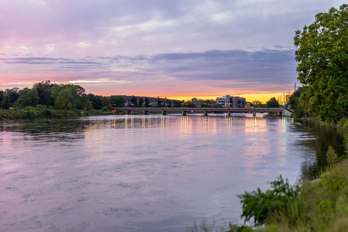 Fox River at sunset