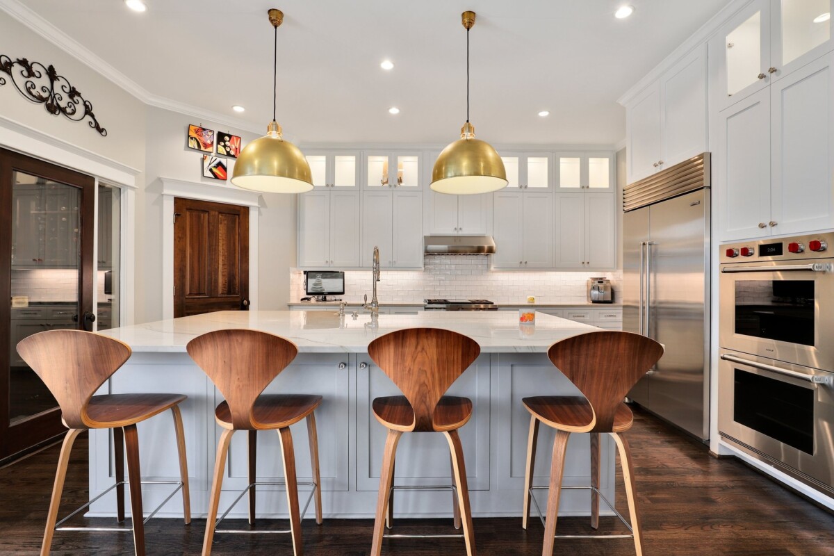 remodeled kitchen white cabinets sleek design