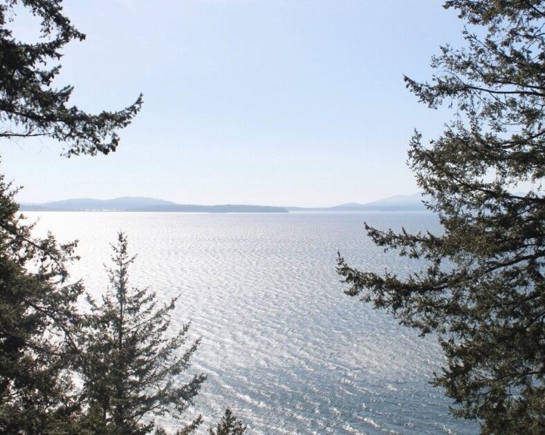 Photo of the Chuckanut bay, a view from Chuckanut Drive-an item on the ultimate Bellingham bucket list
